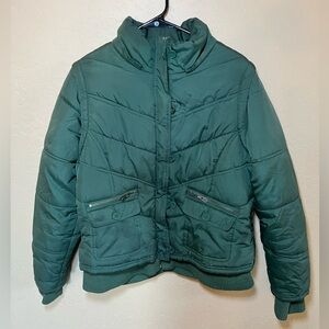 Mossimo Supply Co. Green Puffer Jacket